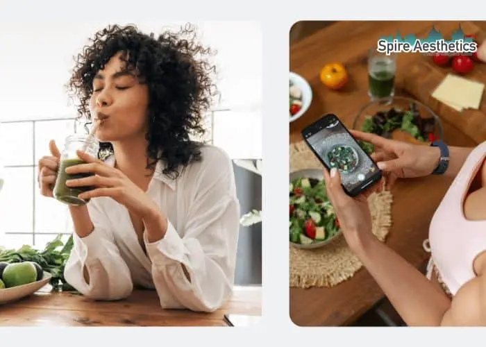 Image of woman looking into her diet and fat freezing Binley to improve her health