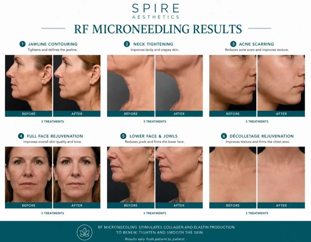 RF Microneedling Skin tightening Binley results
