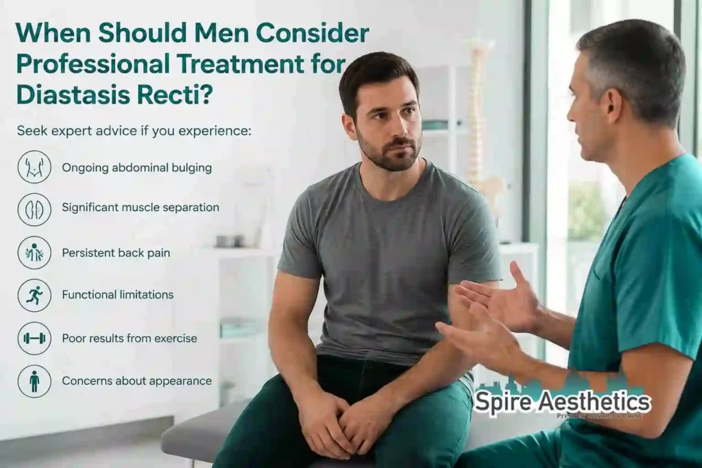 When Should Men Consider Professional Treatment for Diastasis Recti Binley?